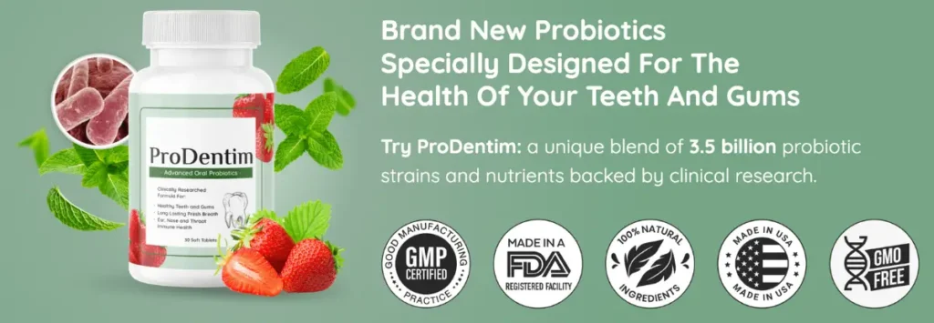 Natural oral health supplement with probiotics and herbs